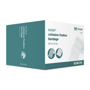 Klinifix Cohesive 6 cm x 20 m elastisch fixatiewindsel, 1 rol