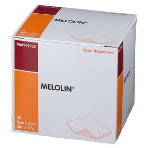 MELOLIN absorberend wondverband, 5 x 5 cm, 25 stuks