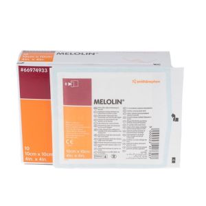 MELOLIN absorberend wondverband, 10 x 10 cm, 10 stuks