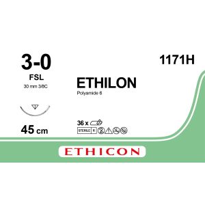 Ethilon zwart 3-0, FSL naald, 1171H, 36 stuks