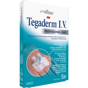 3M Tegaderm I.V. transparante infuuspleister 7 x 8,5 cm, 5 stuks