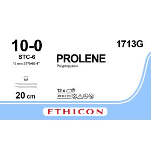Prolene blauw 10-0, STC-6 naald, 1713G, 12 stuks