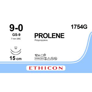 Prolene blauw 9-0, GS-9 naald, 1754G, 12 stuks
