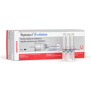 Septoject Evolution dentale injectienaald 30G x 9 mm (0,3 x 9 mm), 100 stuks
