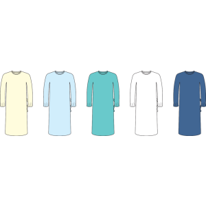 Mölnlycke Beschermjas waterdicht blauw, niet-steriel, maat L, 50 stuks