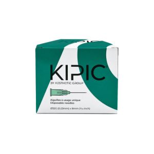 KIPIC injectienaald 32G x 8 mm, grijs, steriel Luer-Lock, 100 stuks