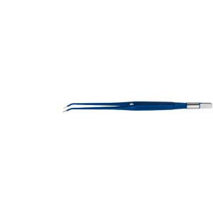 Bipolair pincet Classic, gehoekt, punt 1 mm stomp, lengte 190 mm