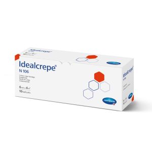 Idealcrepe fixatiezwachtel 4 m x 8 cm, 10 stuks