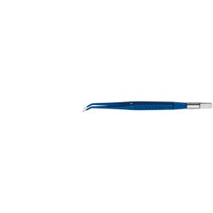 Bipolair pincet Classic, gehoekt, punt 1 mm stomp, lengte 165 mm