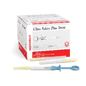 Septodont Ultra Safety Plus Twist veiligheidsspuit 27G x 21 mm, 100 stuks