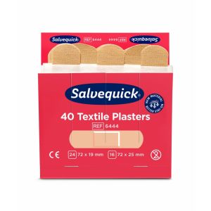 Salvequick pleisterstrips textiel navulling, 6 x 40 stuks