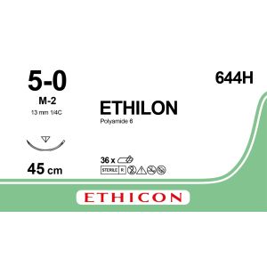 Ethilon zwart 5-0, M-2 naald, 644H, 36 stuks
