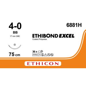 Ethibond Excel groen 4-0, BB naald, 6881H, 36 stuks