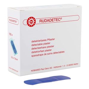 Rudadetec Pleisters HACCP blauw 19 x 76 mm, 100 stuks