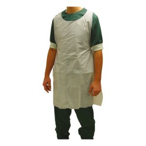 Schorten PE disposable, wit 125cm, 100 stuks