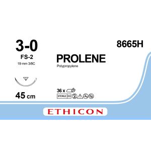 Prolene blauw 3-0, FS-2 naald, 8665H, 36 stuks