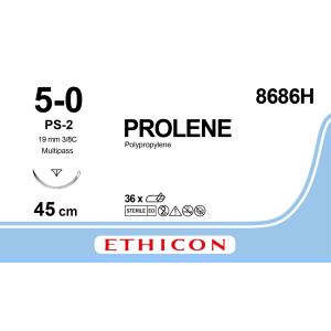 Prolene blauw 5-0, PS-2 PRIME MP naald, 8686H, 36 stuks
