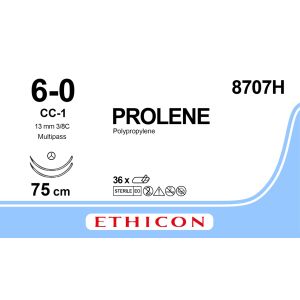 Prolene blauw 6-0, CC-1 MP naald, 8707H, 36 stuks