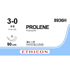 Prolene blauw 3-0, V-5 naald, 8936H, 36 stuks