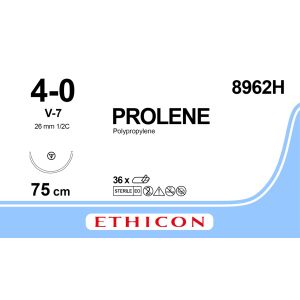 Prolene blauw 4-0, V-7 naald, 8962H, 36 stuks