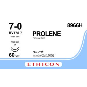 Prolene blauw 7-0, BV175-7 VB naald, 8966H, 36 stuks
