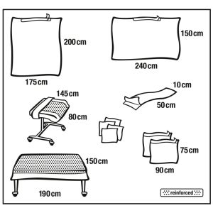 Foliodrape Protect Universeel II, 8 stuks