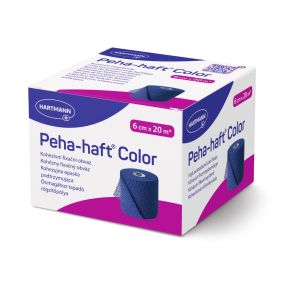 Peha-haft Color cohesieve zwachtel blauw 6 cm x 20 m