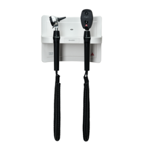 Heine EN 200 wandtransformator met BETA 400 LED F.O. otoscoop en BETA 200 LED oftalmoscoop