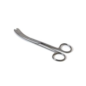 Busch navelstrengschaar 16 cm gebogen RVS