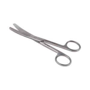 Chirurgische schaar stomp/stomp 16 cm gebogen RVS
