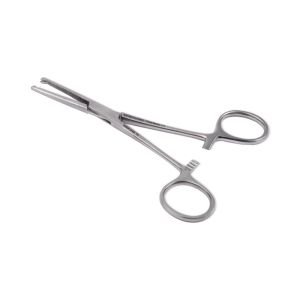 Kocher arterieklem 1x2 tanden 16 cm recht RVS