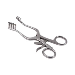 Weitlaner wondspreider 3x4 tanden scherp, 14 cm RVS