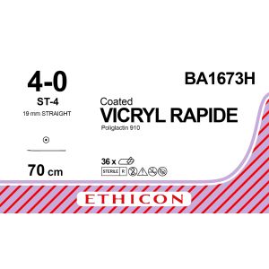 Vicryl Rapide ongekleurd 4-0, ST-4 naald, BA1673H, 36 stuks