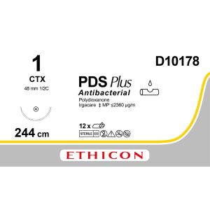 PDS Plus violet 1, LOOP CTX naald, D10178, 12 stuks