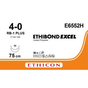 Ethibond Excel wit 4-0, RB-1 PLUS naald, E6552H, 36 stuks