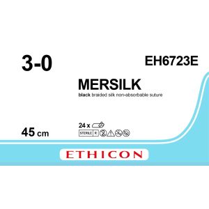 Silk zwart 3-0, EH6723E, 24 stuks