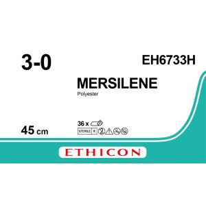 Mersilene groen 3-0, EH6733H, 36 stuks