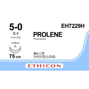 Prolene blauw 5-0, C-1 VB naald, EH7229H, 36 stuks