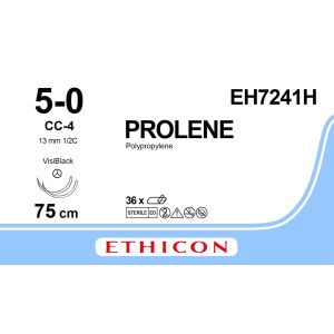 Prolene blauw 5-0, CC-4 VB naald, EH7241H, 36 stuks