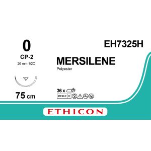 Mersilene groen 0, CP-2 naald, EH7325H, 36 stuks