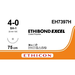 Ethibond Excel groen 4-0, SH-1 naald, EH7397H, 36 stuks