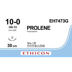 Prolene blauw 10-0, GS-12 naald, EH7473G, 12 stuks