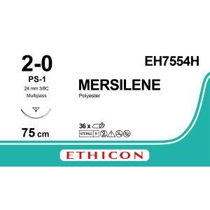 Mersilene groen 2-0, PS-1 PRIME naald, EH7554H, 36 stuks