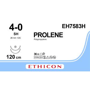 Prolene blauw 4-0, SH naald, EH7583H, 36 stuks