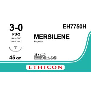 Mersilene groen 3-0, PS-2 PRIME naald, EH7750H, 36 stuks