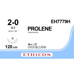 Prolene blauw 2-0, V-7 naald, EH7779H, 36 stuks