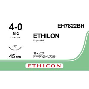 Ethilon zwart 4-0, M-2 naald, EH7822BH, 36 stuks
