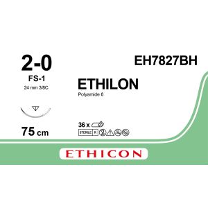 Ethilon zwart 2-0, FS-1 naald, EH7827BH, 36 stuks
