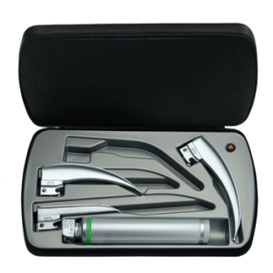 Heine Classic+ F.O. Laryngoscoop set met F.O. batterijhandvat, 2.5V