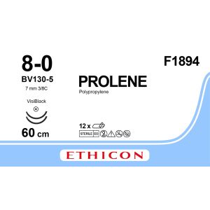 Prolene blauw 8-0, BV130-5 VB naald, F1894, 12 stuks